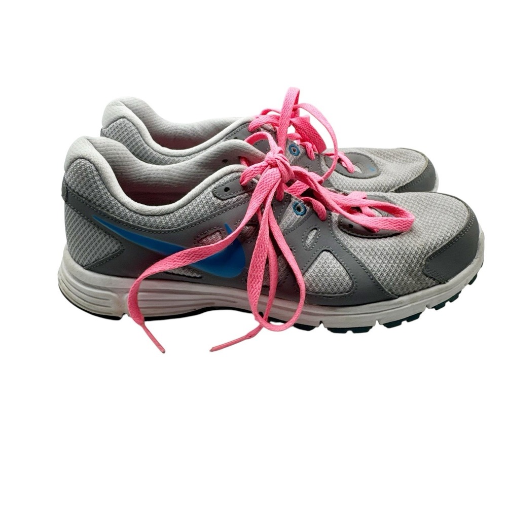 Nike Revolution 2 Womens Size 8. 5 Gray Pink Blue Running Shoes 554902-006